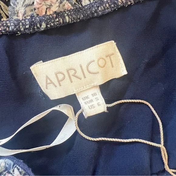 Apricot Floral Dress with Ruffle Details - Picture 4 of 13